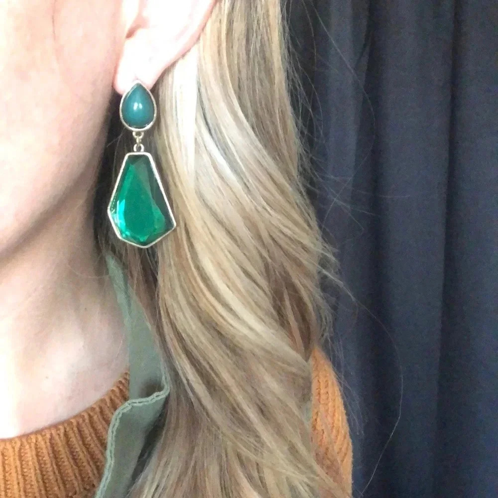 Emerald Costume Jewelry Earrings